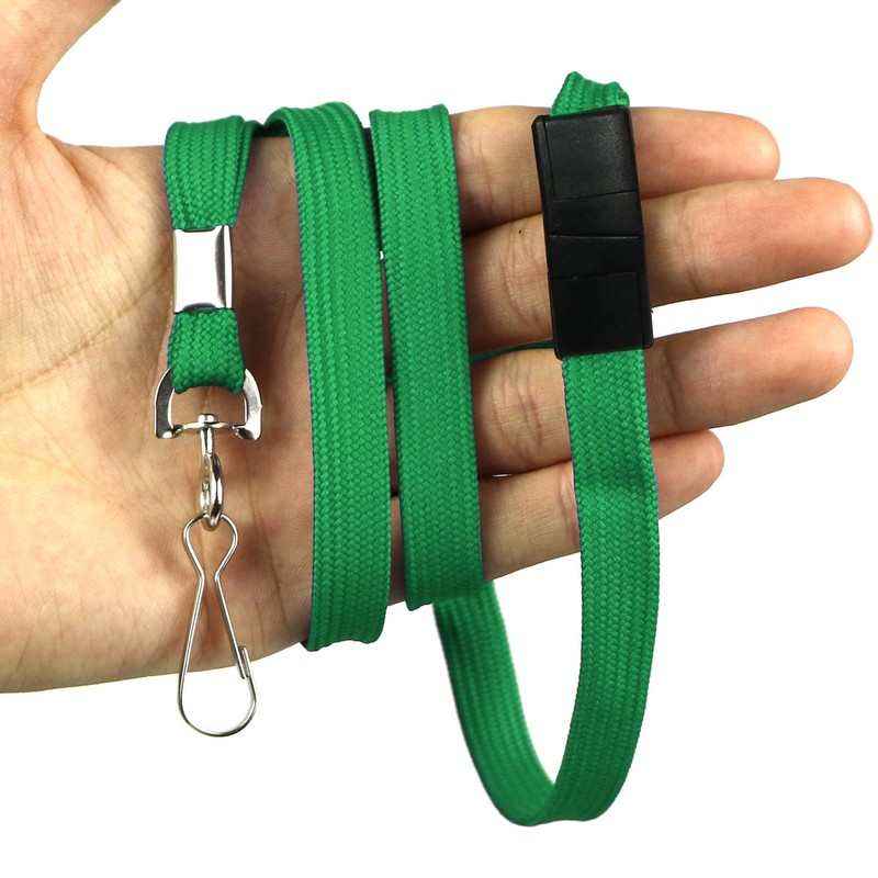 Ollain 25 Pack Breakaway Lanyard with J-Hook Bulk Flat Lanyards