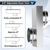 Upgraded 84049 Periscope Dryer Vent, 0-5" Adjustable Connector Kit for