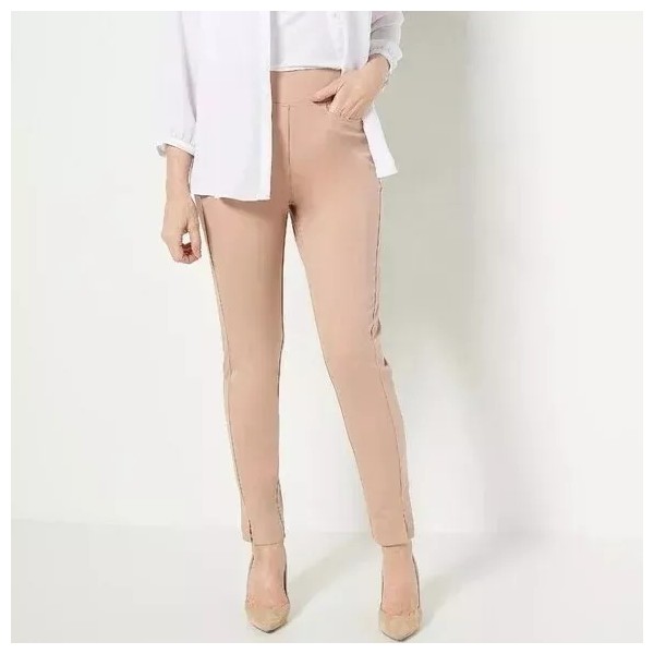 Isaac Mizrahi Live Elements Petite 24/7 Knit Slim Leg Pant