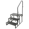 n/a Portable Step Ladder with Handrails for Home, Pool, and