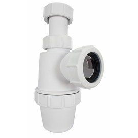 PlumbEZ Telescopic Adjustable Bottle Trap - 32mm (1.1/4") Sink Waste Trap with Internal Pipe Support - 3 Year Warranty