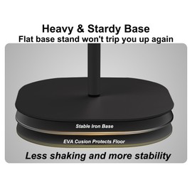 Hocoder Projector Floor Stand Projector Mount Stand Against The Wall with Heavy Base, Adjustable Height 33"-50",Arbitrary Angle Adjustment, for Living Room, Courtyard, Bedroom