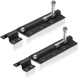 2 Pack Heavy Duty Tower Bolt Black 200mm (8"), Door Lock Bolt, Strong Black Coated Door Barrel Bolt, Durable Slide Bolt for Increasing Security on Garden Gates & Shed Doors