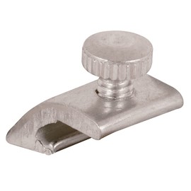 Prime-Line PL 7955 1/8 In. Offset Storm Door Panel Clips with Screws, Mill Finish (8 Pack)