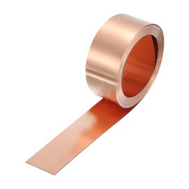 uxcell Copper Sheet Roll 2500mm x 20mm x 0.5mm, 1" x 8.2ft 38 Gauge 99.9% Pure Copper Flashing Strip Metal Foil Plate for Electricity DIY Projects (Multiple Sizes)