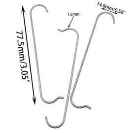 DGZZI 10PCS 77mm Bicycle Stainless Steel Chain Hook Chain Cutter Removal Tool Suitable for Mountain Bike and Road Bike Chain