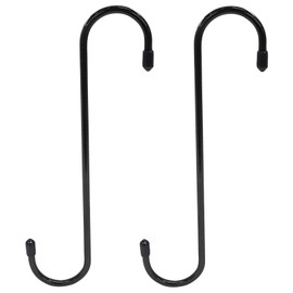 Auvotuis 2 Pcs Brake Caliper Hanger Hooks, Steel Brake Caliper Hangers, Rubber Tips with Powder Coated, Work for Braking, Bearing, Axle and Suspension (Black)