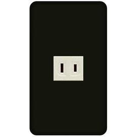 Panasonic [Full Color (Modern) Plate] [WN6001W for 1 Gang 1 Co] Outlet Switch Cover Plate Color Palette (Japanese Color) #30 Dark Black