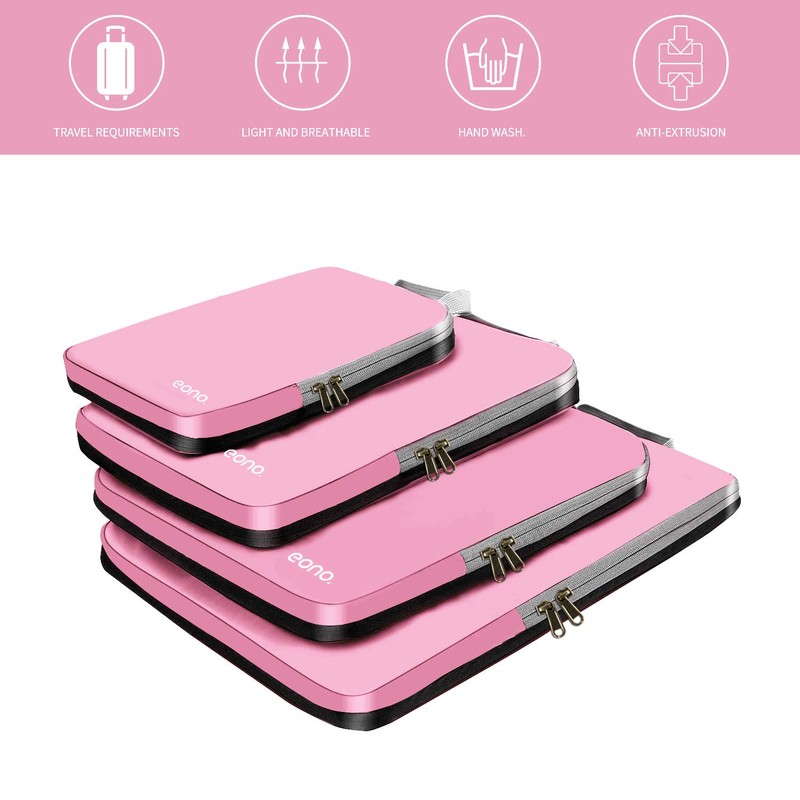 Eono Compression Packing Cubes, Luggage Organiser Set, Extensible Suitcase Organiser,