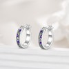 CRMAD Tulips Earrings Sterling Silver Tulips Flower Hoop Earring for