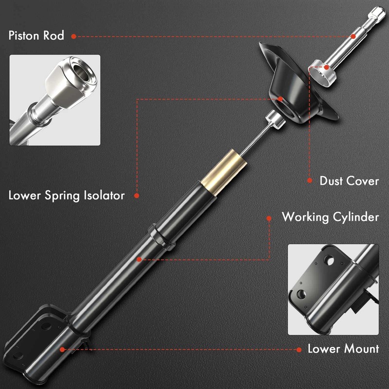 A-Premium Front Pair (2) Strut Assembly Compatible with Hyundai Veloster