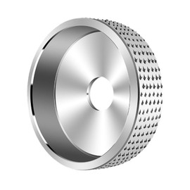 KSOPUERT Pack of 2 Wood Sanding Discs High Carbon Steel Angle Loop & Drill Bit 65 mm/75 mm (ID/OD), 20 mm Width, 16 mm and 22 mm Large Polishing Wheel for Woodworking Tools