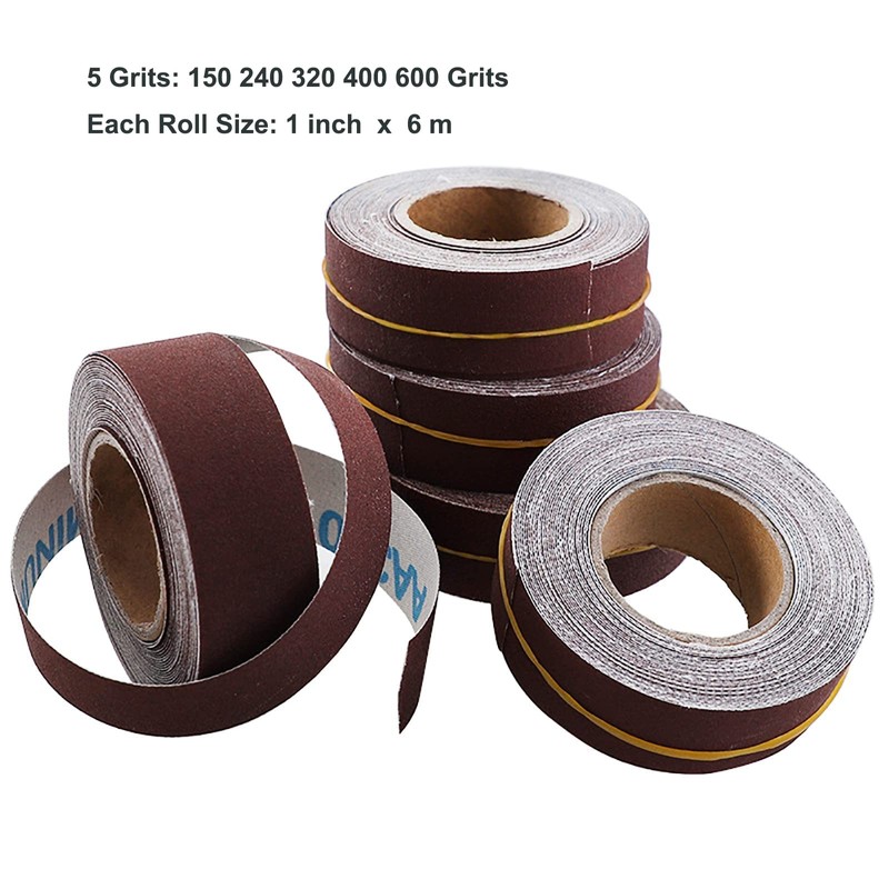 LYFJXX Emery Cloth Roll, 5 Grits Abrasive Sand Paper Set,
