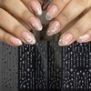 5 Sheets Star Nail Stickers 3D Self Adhesive Shiny Stars