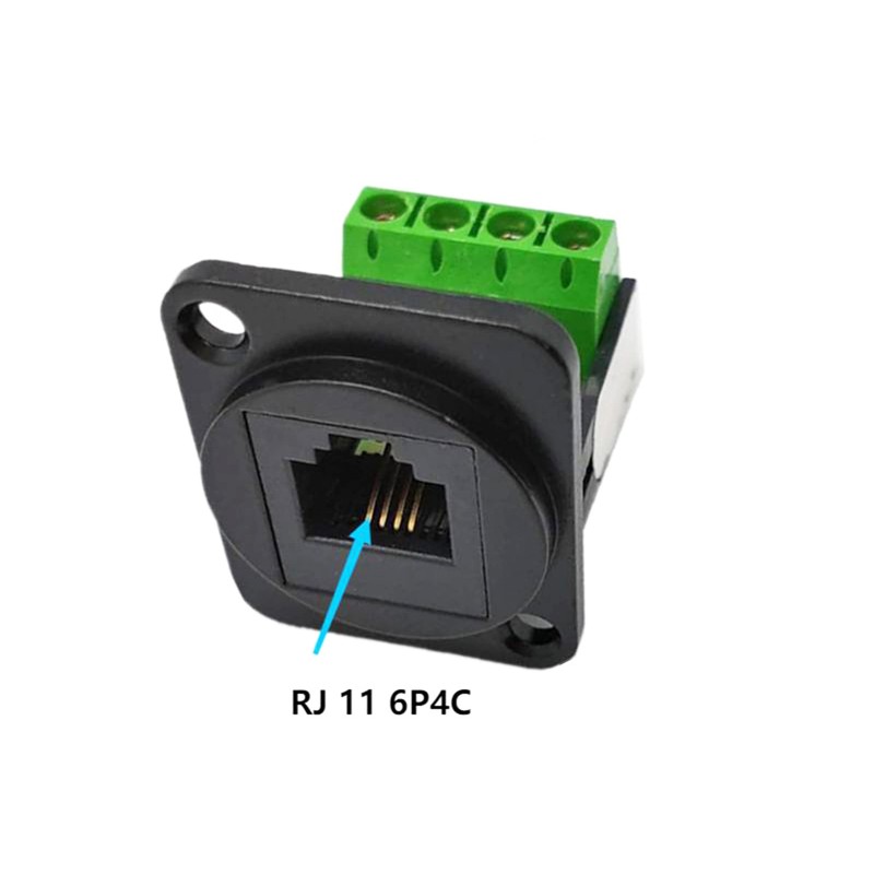 SHANFEILU RJ11 6P4C D-Type Panel Mount Ethernet Extender CAT3 Terminal