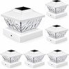 White Solar Post Cap Lights for Fence & Deck –