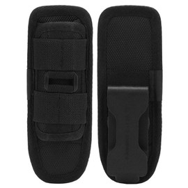 Torch Holster, 360 Degree Rotatable Nylon Torch Pocket Holder with Belt Clip LED Torch Holster Case Torch Accessories Black (401#)