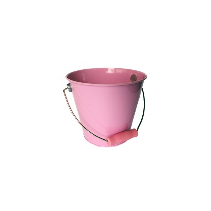 Hampton Art Wrap it Up Tin Pail, Medium, Pastel Pink