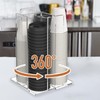 Cup and Lid Holder, 360° Rotated Coffee Cup Dispenser, Rotating