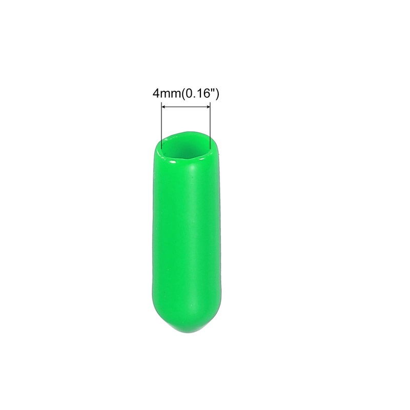 MECCANIXITY 100pcs 4mm Rubber End Caps Cover PVC Vinyl Screw
