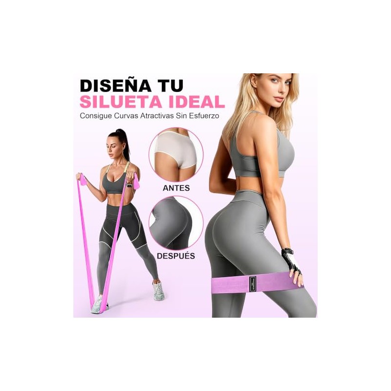 6 PCS Bandas de Resistencia,Bandas Elásticas,Varias Libras,Ligas Elásticas de Látex