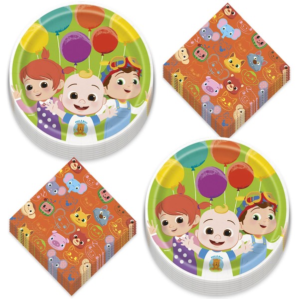 Cocomelon Party Supplies - Cocomelon Theme Birthday Party Round Paper