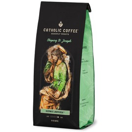CATHOLIC COFFEE: Sleeping St. Joseph Decaf Arabica Coffee, Dark Roast Coffee (Ground). Ethically sourced from Colombia and made by a family owned business in America. (Ground)