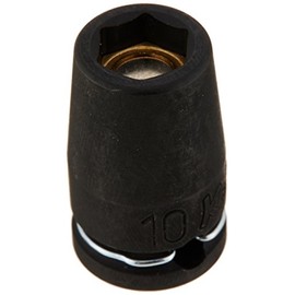 Ko-Ken Tool Co. Impact Socket, Hex 13400MG-10, Drive Size 0.37 inch (9.5 mm) x 0.4 inch (10 mm) x Overall Length 1.26 inches (32 mm), with Magnet
