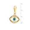 Tuscany Silver Women's Sterling Silver Gold Plated Evil Eye Charm
