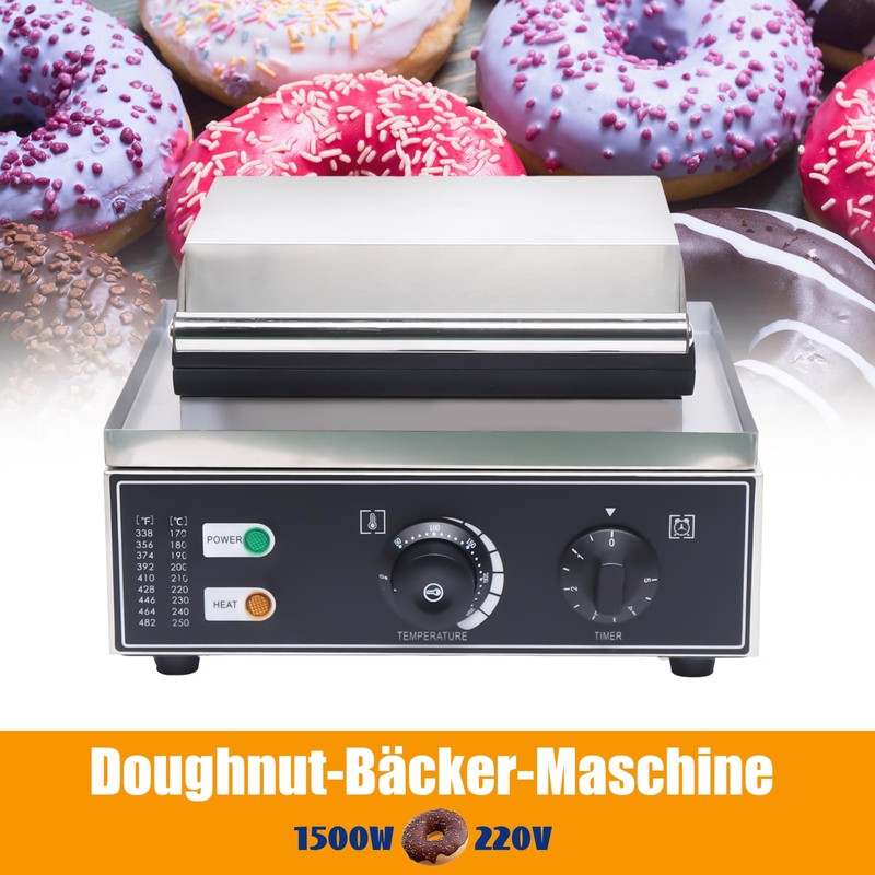 LyeXD 1550W Mini Donut Maker Machine, 12 Hole Commercial Nonstick