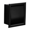 AmandaJ Toilet Roll Holder Stainless Steel Matt Black Built-in Wall