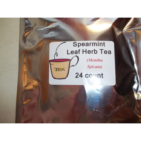 Spearmint Leaf Herb Tea Bags (Mentha spicata)  24 count
