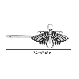 4PCS Death Moth Hair Clip Set for Women, Gothic Moth Hair Accessories with Moon and Skull Design, Witchy Hair Clips Vintage Style, Moth Jewelry for Women
