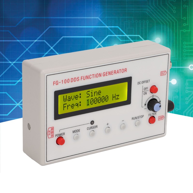 Signal Generator DDS 1Hz‑500kHz Sine 1Hz‑20kHz Square Sawtooth Triangle Wave