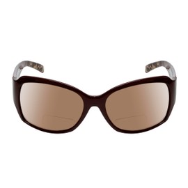Calabria RE3560BF-AP BiFocal Reading Sunglasses Polarized or NON-Polar Women's Bi-Focal Sun Readers Trendy Fashion Sunnies, Mauve Purple Gold Cheetah/Polarized Amber Brown, Medium