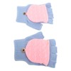 1 Pair Winter Knitted Fingerless Gloves Double Sided Heating USB