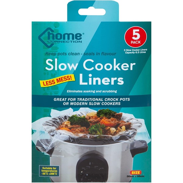 VFM - Slow Cookers Liner, Multipack of 5, Crockpot Liner,