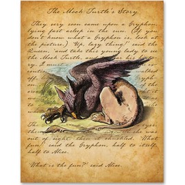 The Gryphon - 11x14 Unframed Alice in Wonderland Print - Great Gift for Lewis Carroll Fans and Nursery and Children's Room Decor Under $15