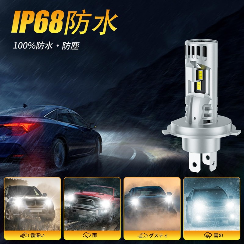 AILEO H4 LED headlights have 22000 lumens super bright and