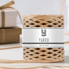 218 Yards Natural Raffia Ribbon 360 Feet Roll Paper Twine - 1/4 Inch Width - DIY Wrapping Ribbon for Christmas