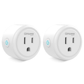 GHome Smart Plug Mini, WiFi Smart Outlet Plug Works with Alexa and Google Home, Timer Outlet with APP Control, Smart Plugs Only Supports 2.4GHz Network, No Hub Required, ETL FCC Listed, White