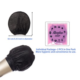 Zettokete Microphone Cover Pop Filter 600 PCS,Disposable Mic Cover with Individual Packing,Suit for Most Handheld Microphone,Good for Karaoke Recording Stage Performance,Non-woven,Black