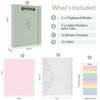 SKYDUE 3 Ring Binder with Clipboard,1 Inch Linen Binder for