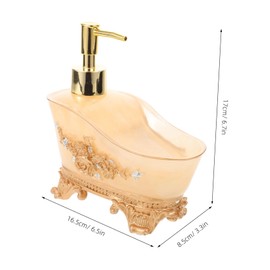 FRCOLOR Press Pump Soap Dispenser Refillable Liquid Storage Bottle with Decorative Design for Bathroom Kitchen Office Durable Construction Leak Resistant