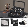 Anyasun 12-Slot Watch Box, 2 Layers Watch Box Organizer with