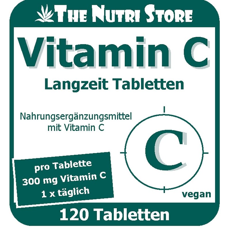 Vitamin C 300 mg Long-Term Vegan Tablets Pack of 120
