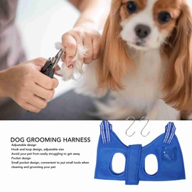 Pet Grooming Hammock, Breathable Small Pocket Design Dog Grooming Harness Blue Adjustable Soft Sturdy for Cats (XS)