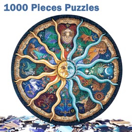 Jigsaw Puzzles for Adults 1000 Piece, Challenging Zodiac Horoscope Puzzle Perfect for Game Nights, Fun for Adults Family and Kids, Finished Size 26.7" x 26.7"
