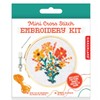 Kikkerland Mini Cross Stitch Embroidery Kit Flower