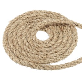 PATIKIL Jute Rope 3/4 Inch 75 Meters Natural Manila Rope 4 Strand Twisted Thick Heavy String for Tug of War Gardening Home Decoration